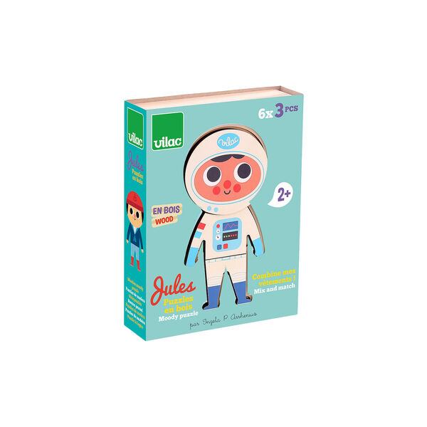 Moody Jules Puzzle 6x3 pcs., Vilac