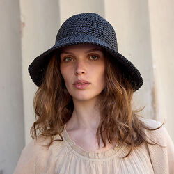 RAFFIA&nbsp;Hat&nbsp;Large&nbsp;Brim, black, Bella Ballou