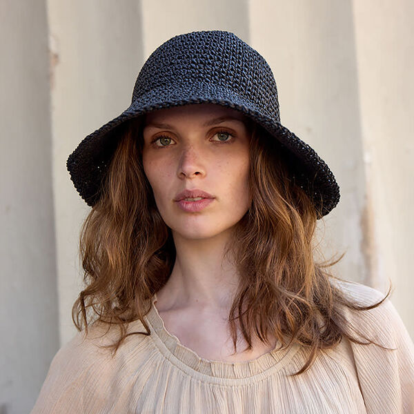 RAFFIA&nbsp;Hat&nbsp;Large&nbsp;Brim, black, Bella Ballou