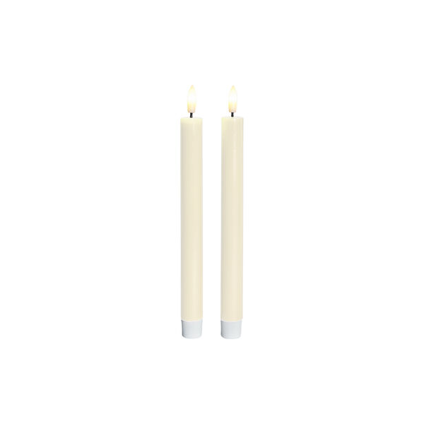 Sille lacquer crown candles 2 pcs, ivory, Sirius Home