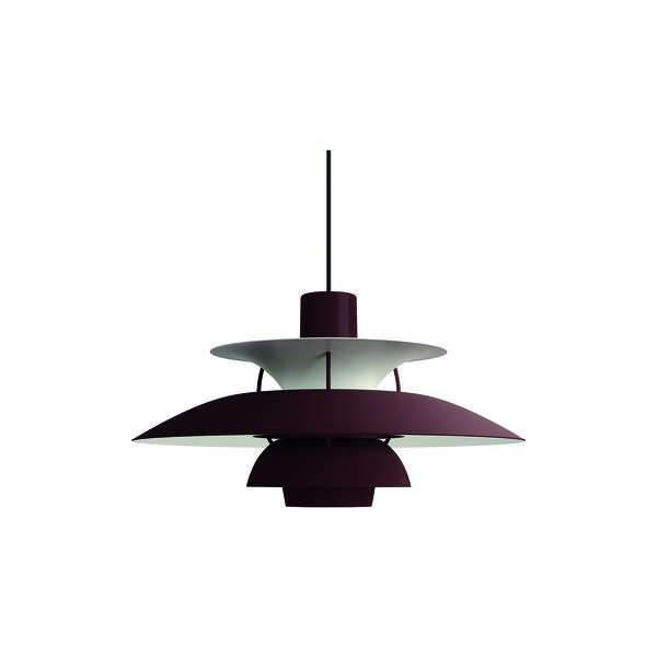 PH 5 Monochrome Pendant, monochrome burgundy, Louis Poulsen