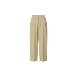 Cotton barrel pants with pleats, caffee latte, Rich & Royal