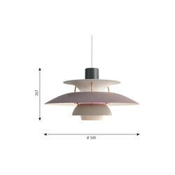 PH 5 Pendant, hues of grey, Louis Poulsen