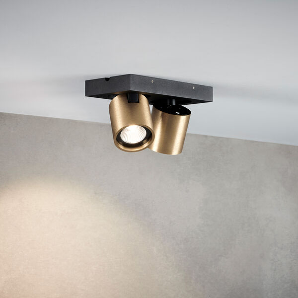 FOCUS 2 Ceiling Spotlight, brass, LIGHT-POINT