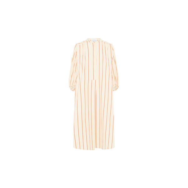 Louise Shirt Dress, sand/orange stripe, LA RŌUGE