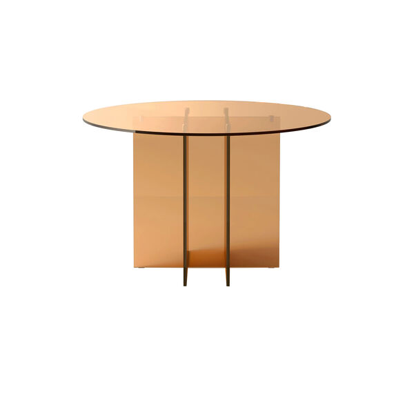 Anouk Glass Table, brown transparent, Westwing Collection