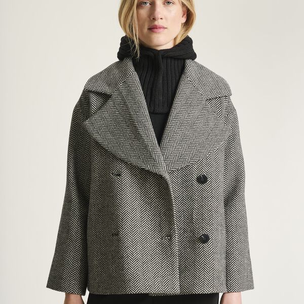 Nishin double-breasted jacket, herringbone, BITTE KAI RAND