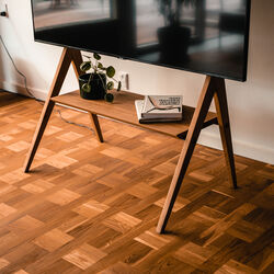 Kaya TV stand, oiled oak/ black, KRISTIAN JUUL