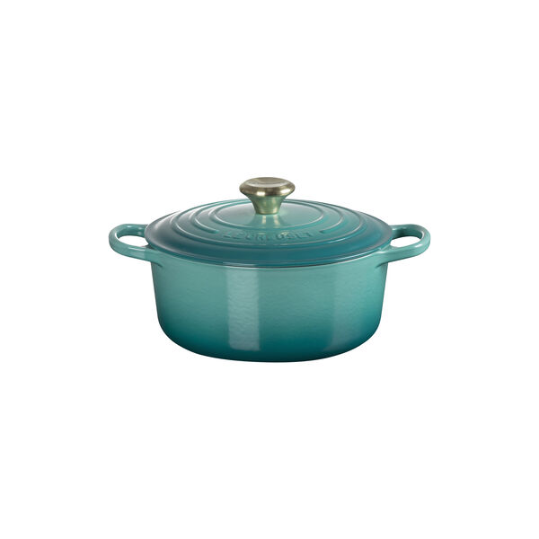 Signature round cast iron pot &Oslash; 24 cm, bleu riviera, Le Creuset