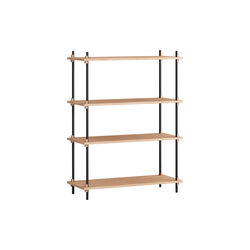 Shelving Classic Medium, oak/black, MOEBE