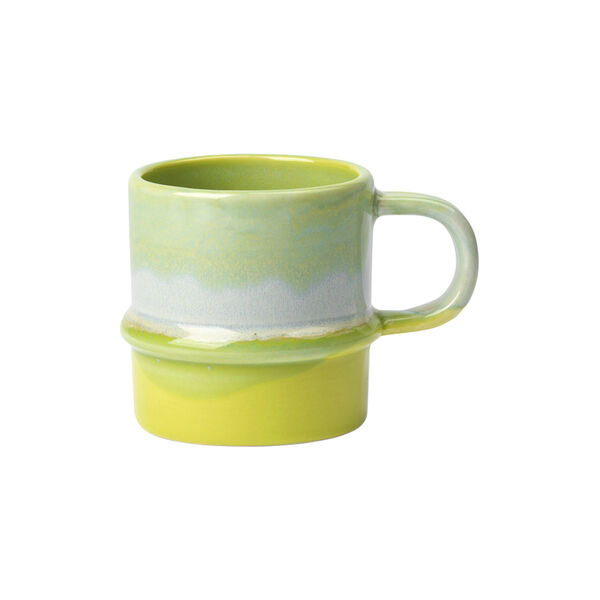 Poppery Mug with handle, apple green/mint, Kähler