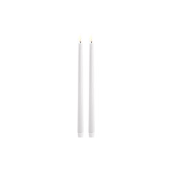 LED Slim Taper Candle 2 pcs, nordic white, Uyuni Lighting