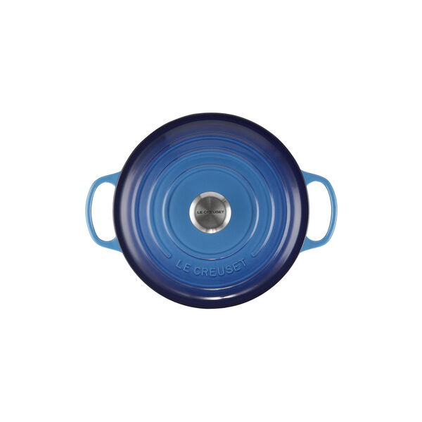 Signature round cast iron pot &Oslash; 26 cm, azure blue, Le Creuset