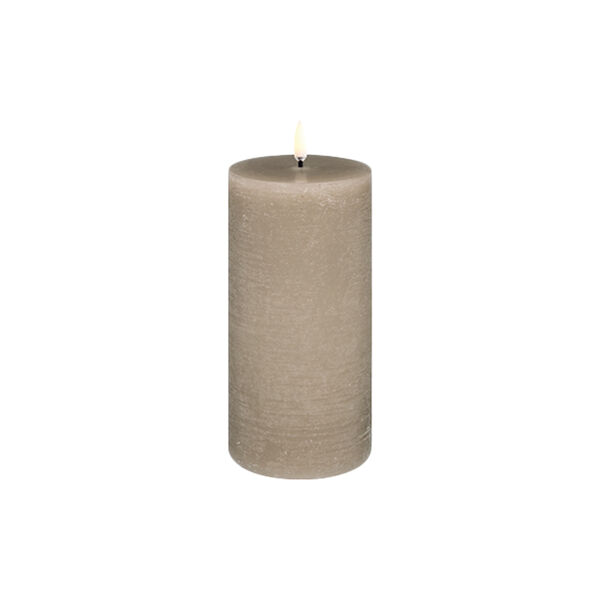 LED Pillar Candle 15 cm, sandstone, Uyuni Lighting