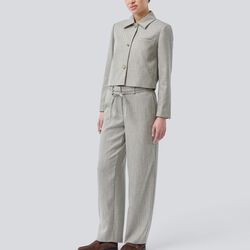 Popemd jacket, herringbone speckle, Modström