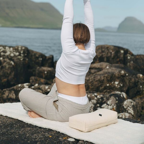 Yoga meditation cushion, off-white, Simple Days