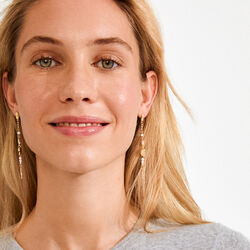 FIRE earrings, gold plated, Pilgrim