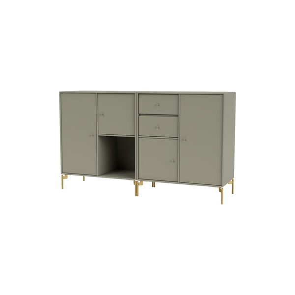 COUPLE Sideboard with Brass Legs, 144 fennel, Montana Furniture