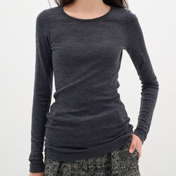 FangIW T-Shirt LS, granite melange, InWear