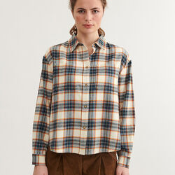 Kira Shirt, copen blue / birch, Basic Apparel