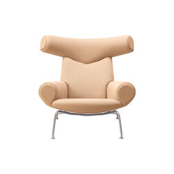 Wegner Ox Chair | Natural | Lounge Chair + Ottoman, Fredericia Furniture