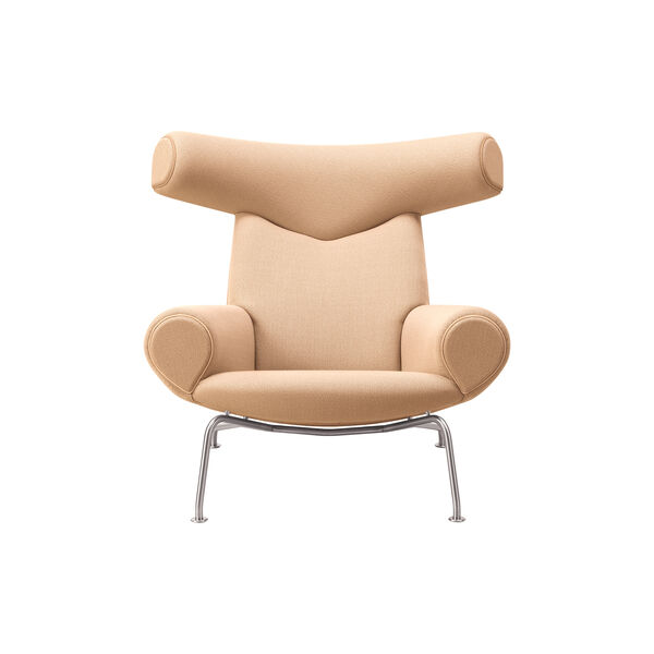 Wegner Ox Chair | Natural | Lounge Chair + Ottoman, Fredericia Furniture