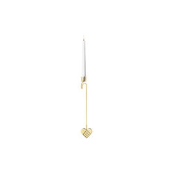 2025 Christmas Candleholder Heart, gold, Georg Jensen