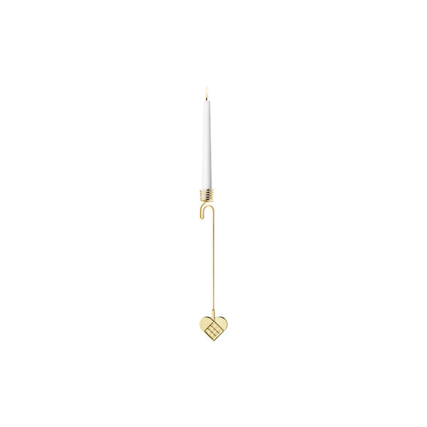 2025 Christmas Candleholder Heart, gold, Georg Jensen