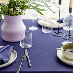 Tiles Damask Tablecloth, indigo, Södahl