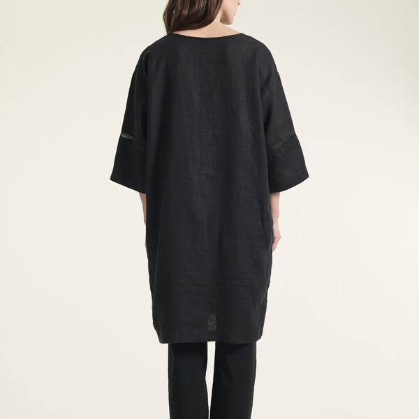 Lazy linen panel dress, black, BITTE KAI RAND