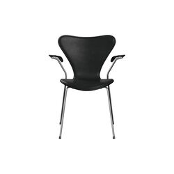 Series 7&trade; 3207 Front Upholstered Chair, Grace Black, Fritz Hansen