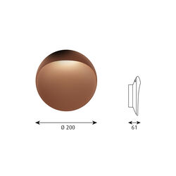 Flindt Wall Lamp S, corten, Louis Poulsen