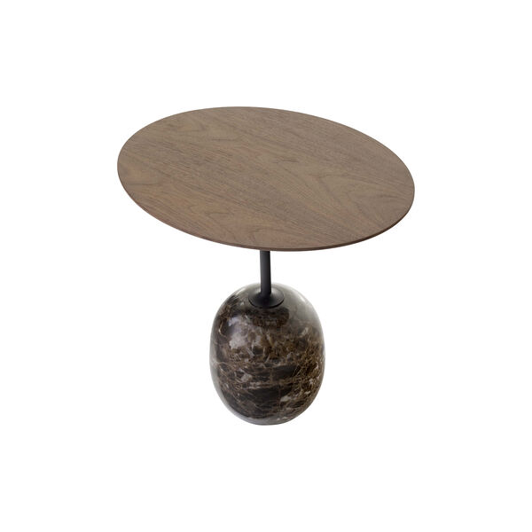 Lato Table LN9 Lounge Table, Emparador marble/walnut Lato Table LN9 Lounge Table, Emparador marble/walnut, &Tradition
