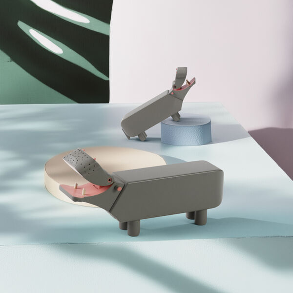 Hippo liliput, grey, Kay Bojesen Denmark