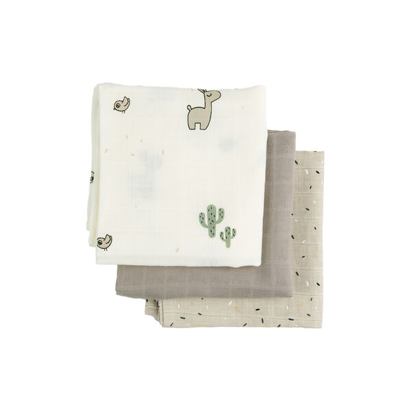 Lalee 3-pack Burp Cloth, sand, Done by Deer