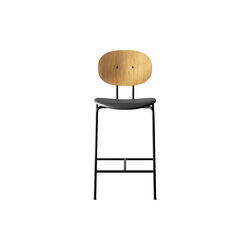 PIET HEIN Counter Chair, oiled oak/Solid Black 509, Sibast Furniture
