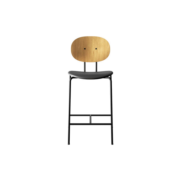 PIET HEIN Counter Chair, oiled oak/Solid Black 509, Sibast Furniture