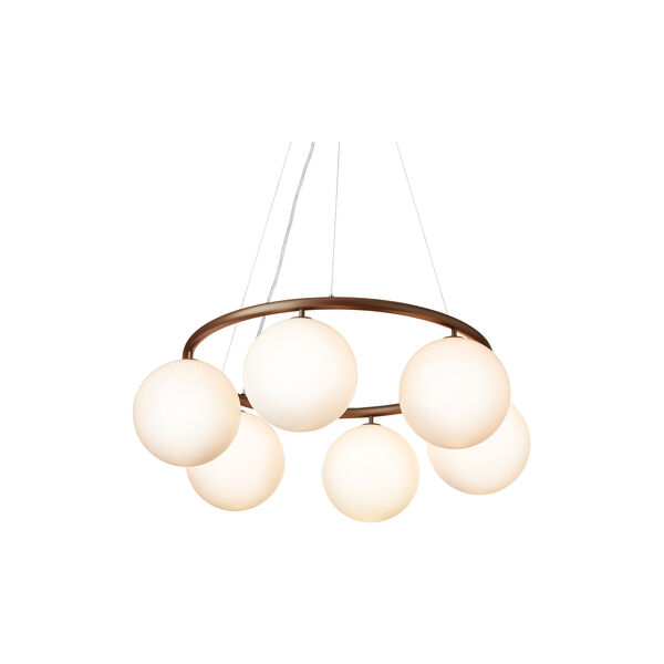 Miira 6 Circular Pendant, dark bronze/opal, Nuura