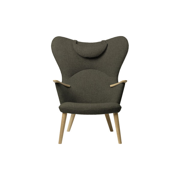 CH78 Mama Bear Lounge Chair, green/oiled oak, Carl Hansen & S&oslash;n