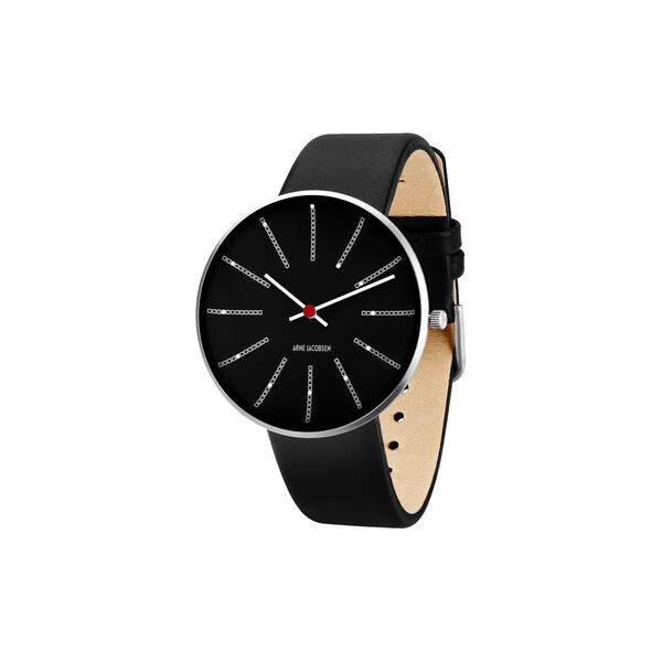 Bankers Wrist Watch, black, Arne Jacobsen Watches