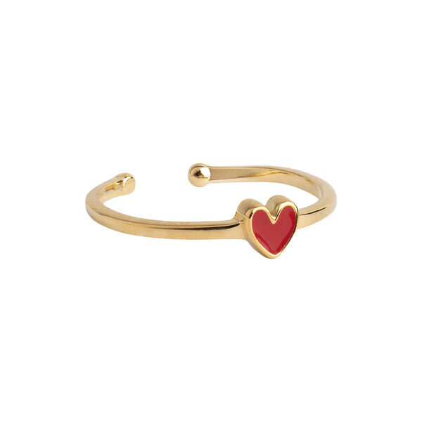 Amore Ring, goldt plated/red, ENAMEL Copenhagen