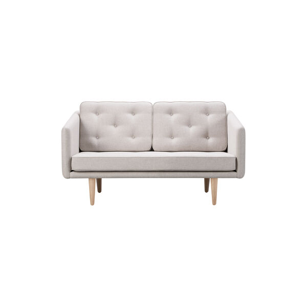 No. 1 2002 2-seater Sofa, beige/soap treated oak, Fredericia Furniture