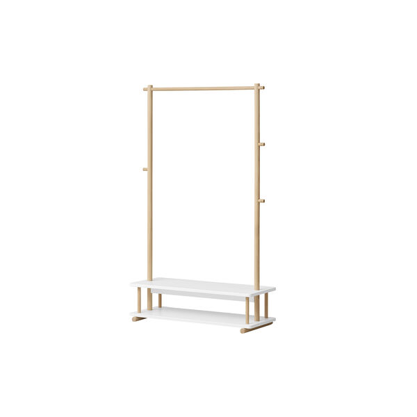 Camp Clothes Rail, white/oak Camp Clothes Rail, white/oak, Oliver Furniture