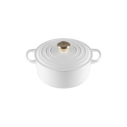 Signature round cast iron pot &Oslash; 24 cm, white, Le Creuset
