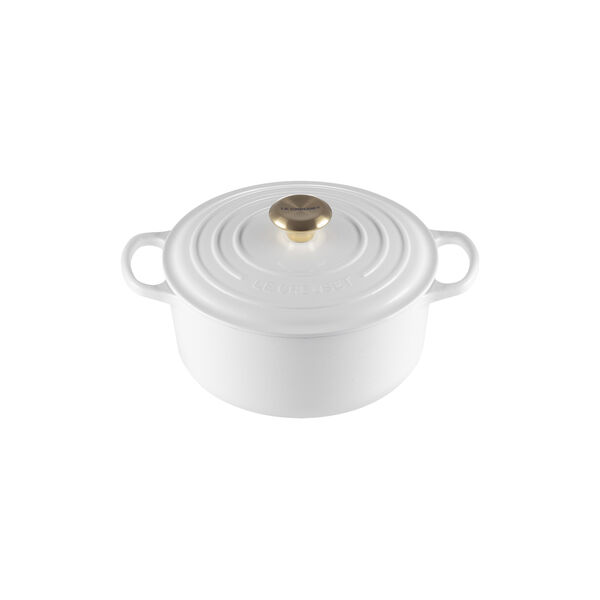 Signature round cast iron pot &Oslash; 24 cm, white, Le Creuset