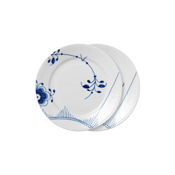 Blue Fluted Mega Plate &Oslash; 22 cm 2 pcs, No. 2, Royal Copenhagen