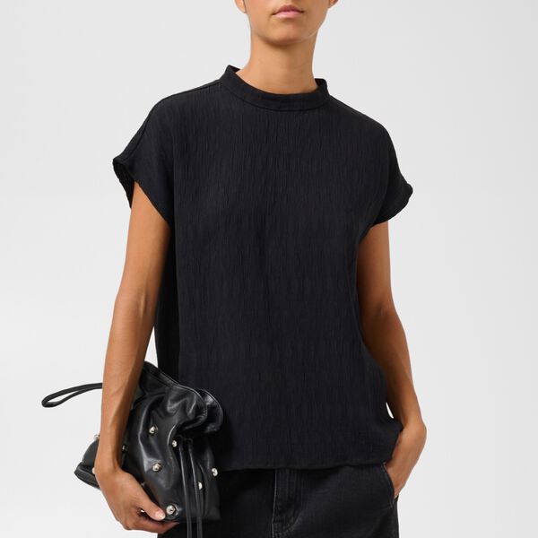 SLCevilla Highneck Blouse | Black | Blouse, Soaked in Luxury