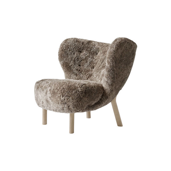 Little Petra VB1 Lounge Chair & Pouf ATD1, Sahara/oiled oak, &Tradition