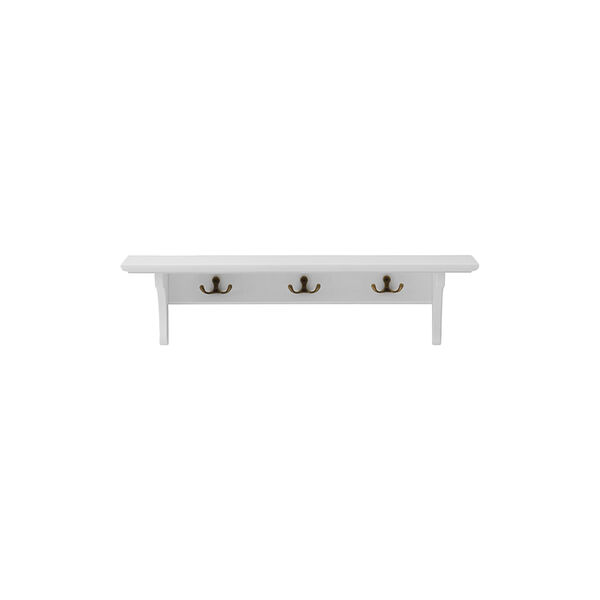 Seaside Shelf with Hooks, 60x20 cm, Oliver Furniture
