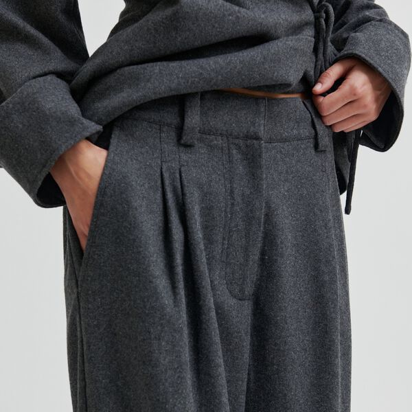 Milea Trousers, dark grey melange Milea Trousers, dark grey melange, Second Female